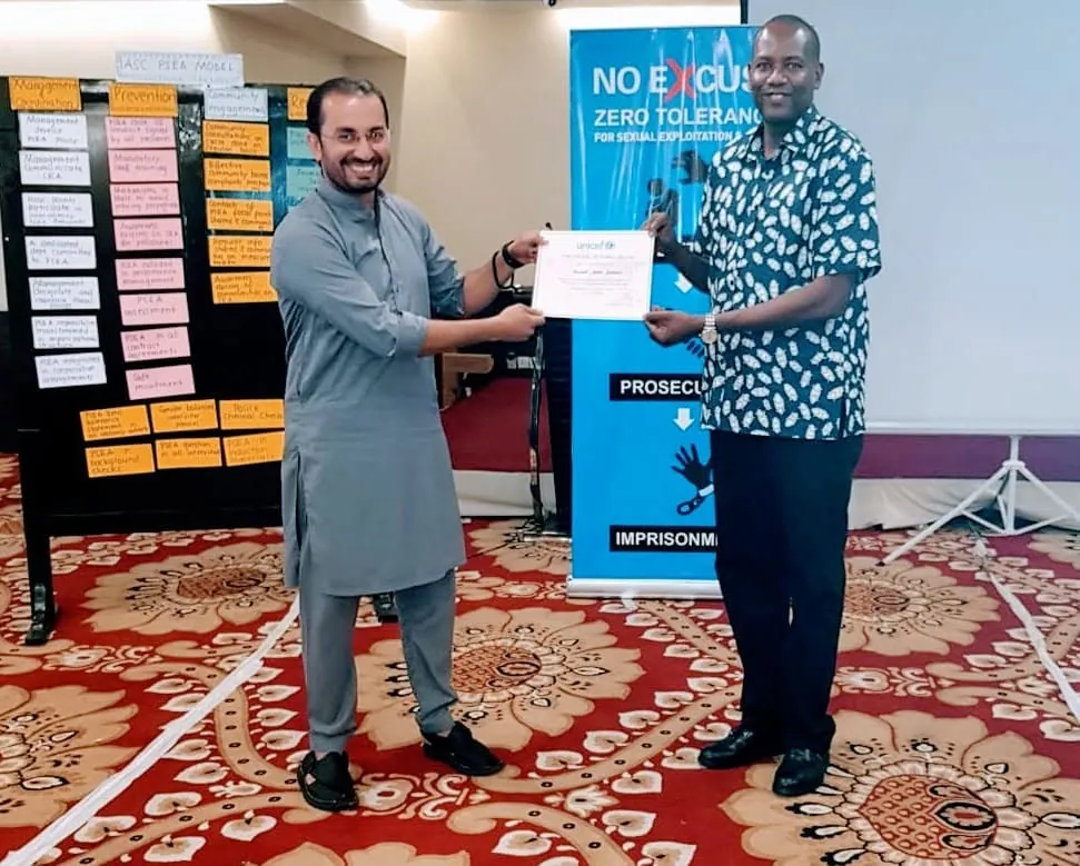 Certificate Award — Zero Tolerance Session